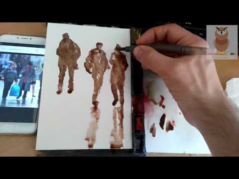 Видео: Как быстрее научиться рисовать. скетчи. акварелью