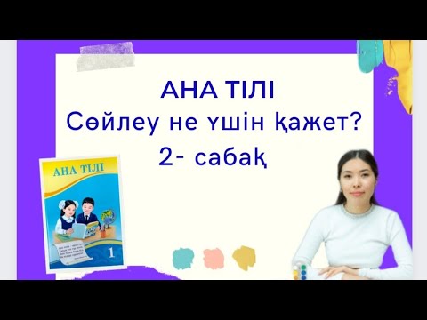Видео: Ана тілі 2 сабақ Сөйлеу не үшін қажет? 1 сынып