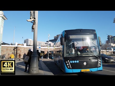 Видео: м32 маршрут электробуса. 10.11.2021 год. Москва.