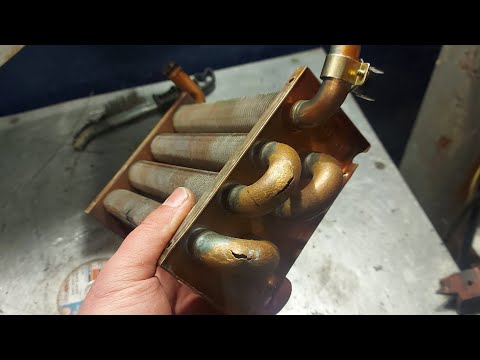 Видео: Сварка медного теплообменика... разморозило))