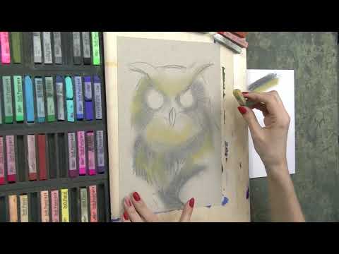 Видео: Пастель Сова Онлайн уроки АРТ ТАЙМ