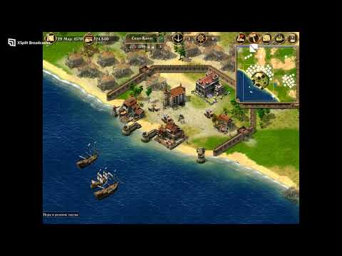 Видео: Port Royale #2: торгуем с Испанией, захватили известного пирата