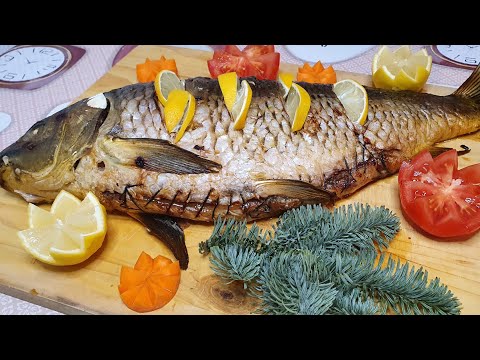 Видео: Пълнен шаран с лук и орехи на фурна! Oven Baked Carp!