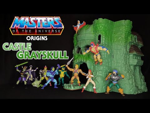Видео: Обзор на MASTERS OF THE UNIVERSE ORIGINS - Castle Greyskull (+Экшн-Фигурки)
