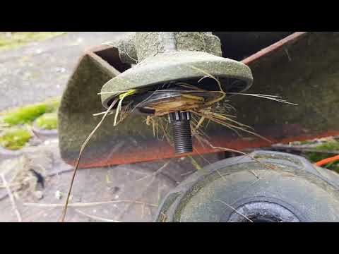 Видео: Горит дымит и плавится Головка триммерная ECO GTP-TC60S на триммере STIHL FS 120