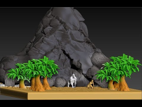 Видео: Zbrush 4R7 как сделать 3д окружение