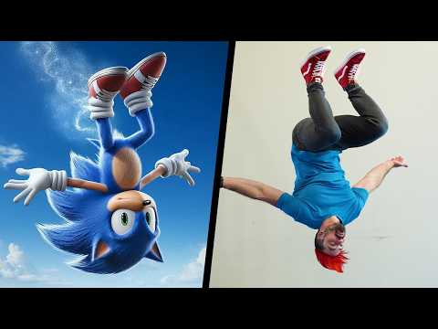 Видео: Пробуем трюки из Sonic The Hedgehog В РЕАЛЬНОЙ ЖИЗНИ