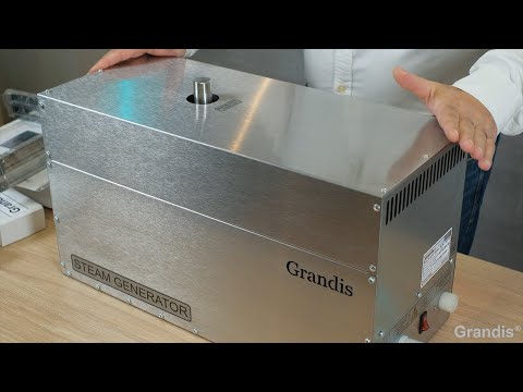 Видео: Парогенератор для хамама Grandis 2019 | Парогенератор для хамама