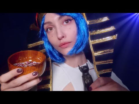 Видео: АСМР египетская богиня БАСТЕТ🐈💙 МОЩНАЯ МЕДИТАЦИЯ для 100% СНА 🌠💫