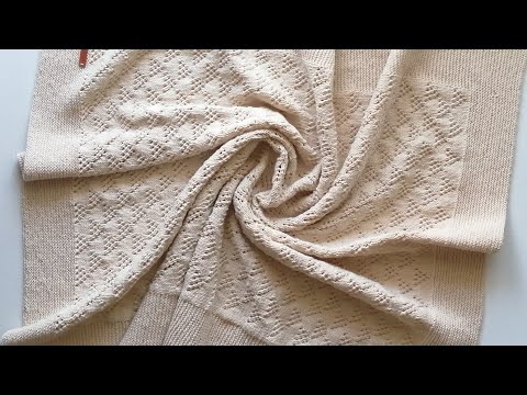 Видео: Плед спицами... Плед детский.. Плед.. Плед 80см*100см.. Плед из полухлопка
