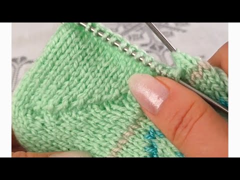 Видео: Пяточка носков укороченными рядами. Бумеранг