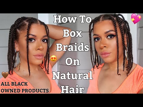 Видео: Как заплести бокс-брейды на натуральных волосах в качестве защитной прически — без добавления волос
