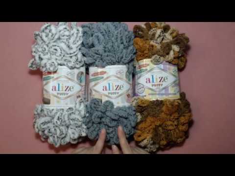 Видео: 35- Новинка 2020!  пряжа Ализе Пуффи (Колор). Коллекция «Аnimals». Новые цвета.