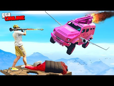Видео: 1 СЕКУНДА ЧТОБЫ ВЫЖИТЬ ОТ РПГ! БРОНЕВИК VS РПГ НА ОПАСНЫХ ДОСКАХ В GTA 5 ONLINE