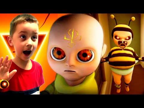 Видео: МАЛЫШ В ЖЕЛТОМ ОГРОМНАЯ ПЧЕЛА С БОЛЬШОЙ ГОЛОВОЙ - Baby in Yellow на Den Play PRO