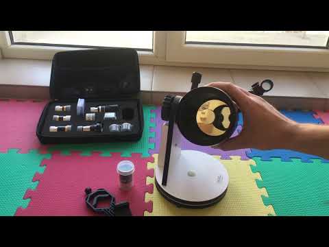 Видео: Астрономически наблюдения на Луната, Юпитер и Венера през малък любителски телескоп Maksutov 90/1250