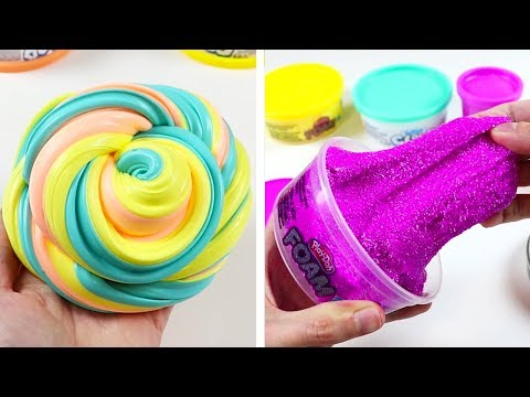 Видео: Самая Удовлетворяющая Слизь Play-Doh | Расслабляющая странно удовлетворяющая слизь 2019