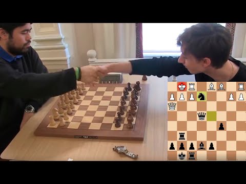 Видео: Хикару Накамура VS Даниил Дубов. Живая партия.