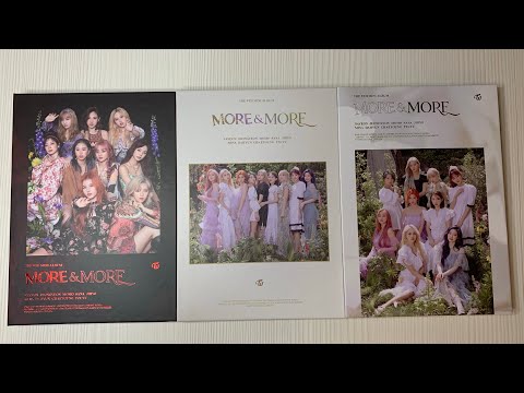 Видео: Распаковка альбома TWICE / Unboxing album TWICE More & More (A, B & C ver.) (9rd Mini Album)