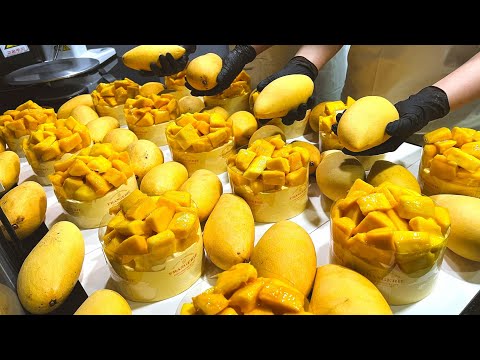 Видео: Манговая перегрузка! Золотой манговый торт из Кореи, который раскупают мгновенно