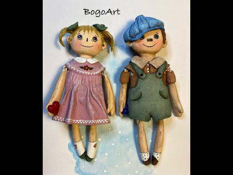Видео: Ватная ёлочная игрушка "ЧЕРДАЧНАЯ КУКЛА" Часть 7. DIY cotton wool ornament "Rag Doll" Part 7