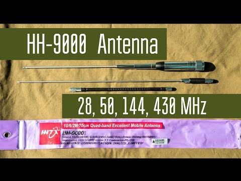 Видео: Четырёх-диапазонная антенна HH-9000. 28/50/144/430 МГц. Проверка в полях. Перестройка на 27 МГц.