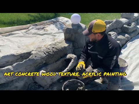 Видео: Арт бетон Фактура под дерево. Краски Акриловые Art concrete wood texture. acrylic painting