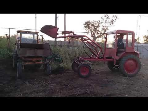 Видео: самодельный погрузчик на Т-16