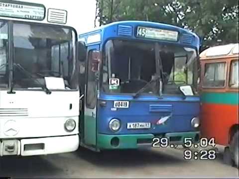 Видео: Ростов-на-Дону 2004 год. На автобусе Mercedes Benz O305