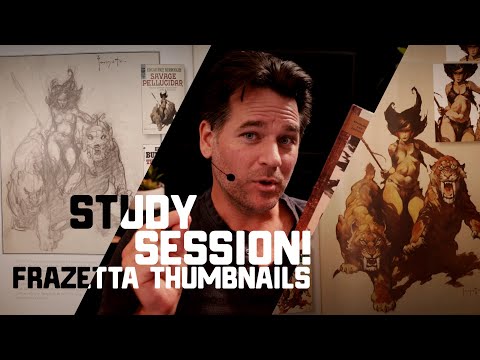 Видео: Процесс иллюстрации Фрэнка Фразетты (Чему мы можем научиться?)