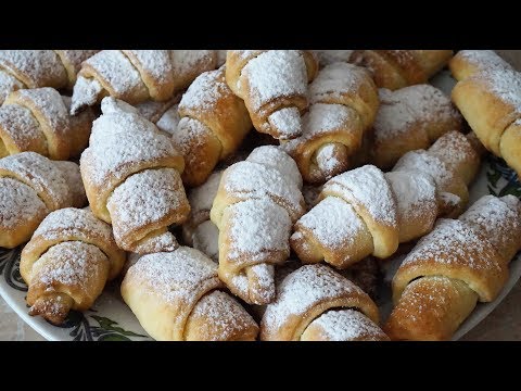 Видео: БЫСТРЫЕ РОГАЛИКИ из песочно-дрожжевого теста с нутеллой