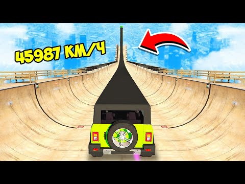 Видео: СПУСК БЕЗ ТОРМОЗОВ НА САМОМ ДЛИННОМ ЛИМУЗИНЕ MAHINDRA THAR ПО ТРАМПЛИНУ В ГТА 5