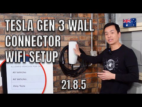 Видео: Настройка и сравнение настенного разъема Tesla Gen 3 WALL CONNECTOR в Австралии с Gen 2