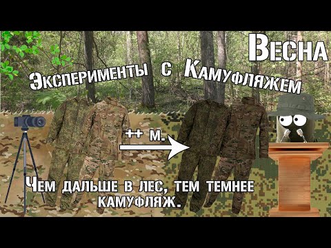 Видео: Чем дальше, тем темнее камуфляж / The further, the darker the camouflage / Эксперимент с камуфляжем.