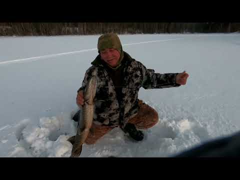 Видео: Рыбалка в экстремальную погоду на озере в Карелии.