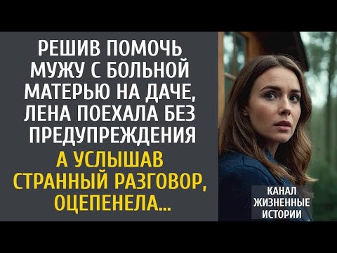 Видео: Решив помочь мужу с больной матерью на даче, поехала без предупреждения… А услышав ЭТО, оцепенела…