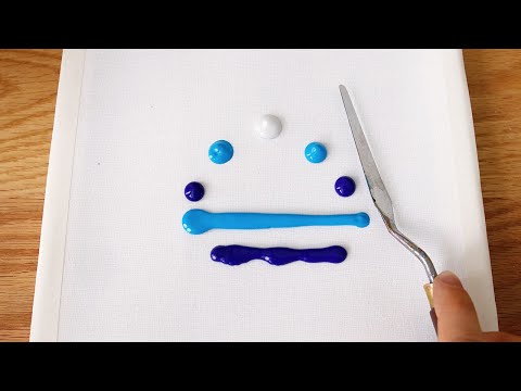 Видео: Учебник по акриловой живописи | водопад пейзажная живопись | Акриловая картина для начинающих #25