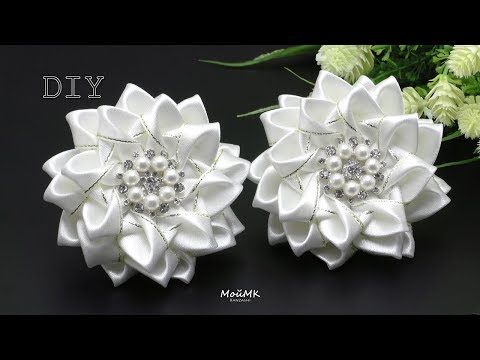 Видео: Пышные банты из атласной ленты в школу DIY Curvy Bows of satin ribbon