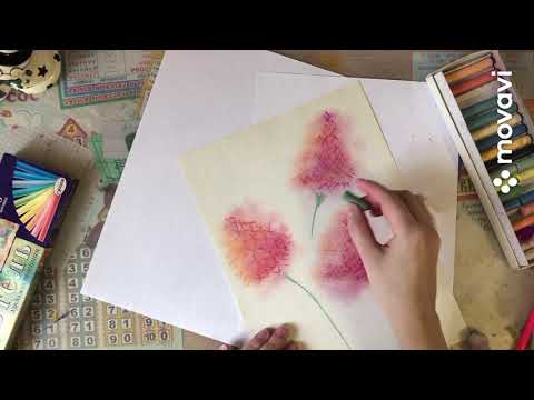 Видео: "Сирень" рисуем пастелью