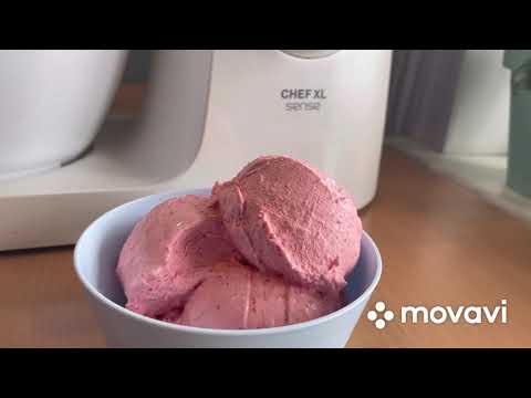 Видео: Мк натуральное клубничное мороженое. Насадка-мороженица #kenwood AT957A