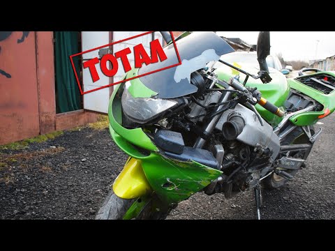 Видео: Спас мотоцикл от тотала. Восстановление моего Kawasaki ZX6R после ДТП. Пробный запуск после аварии