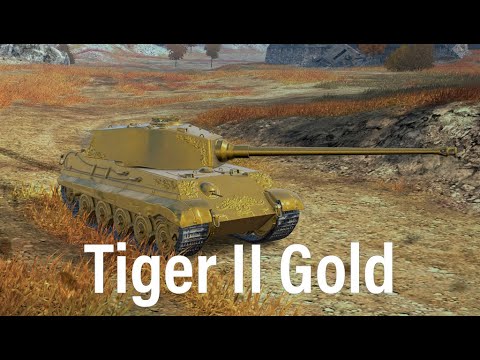 Видео: Tiger II Gold Страх и ненависть на 8 уровне | Tanks Blitz