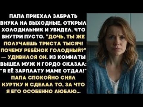 Видео: "Я её зарплату маме отдал!" - гордо заявил муж моему отцу. Тогда папа сделал такое