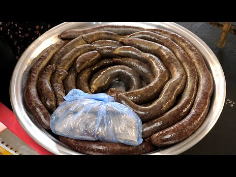 Видео: Домашняя свиная колбаса из свинины, приготовленная по рецепту Кван Чжан Маркет