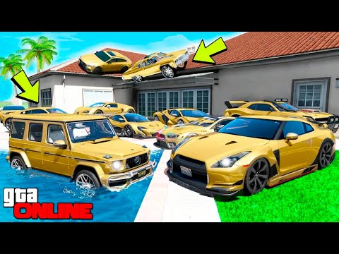 Видео: УГНАЛ КУЧУ ЗОЛОТЫХ ЧИТ ТАЧЕК И ОГРОМНЫЙ МОНСТР ТРАК У МАЖОРА ЗА 180 СЕК! БИТВА ВОРОВ В ГТА 5 ОНЛАЙН!