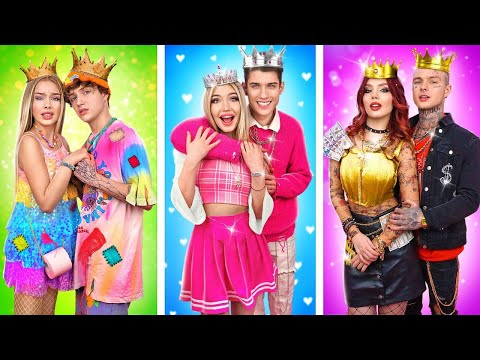 Видео: Бедная Vs Богатая Vs Гига Богатая Пара! Кто Лучшая Пара Школы?