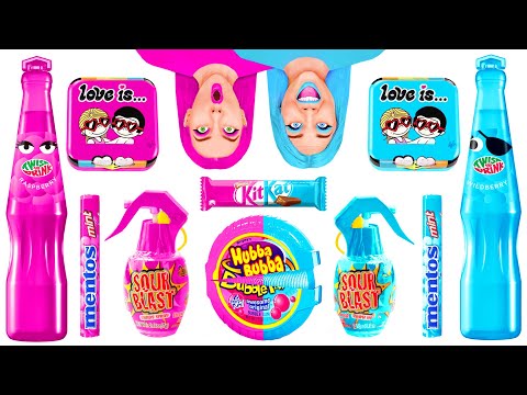 Видео: Розовая Еда vs Голубая Еда Челлендж | Удивительные Лайфхаки и Хитрости от Fun Fun Challenge