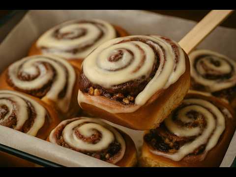 Видео: Легкие булочки с корицей с орехами и изюмом | Лучше, чем Синнабон!