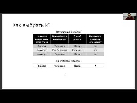 Видео: Введение в анализ данных, лекция 3 — метод k ближайших соседей