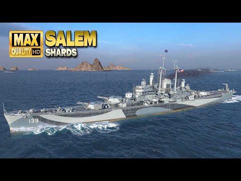 Видео: Крейсер «Салем»: идеальное расположение на карте Shards — World of Warships
